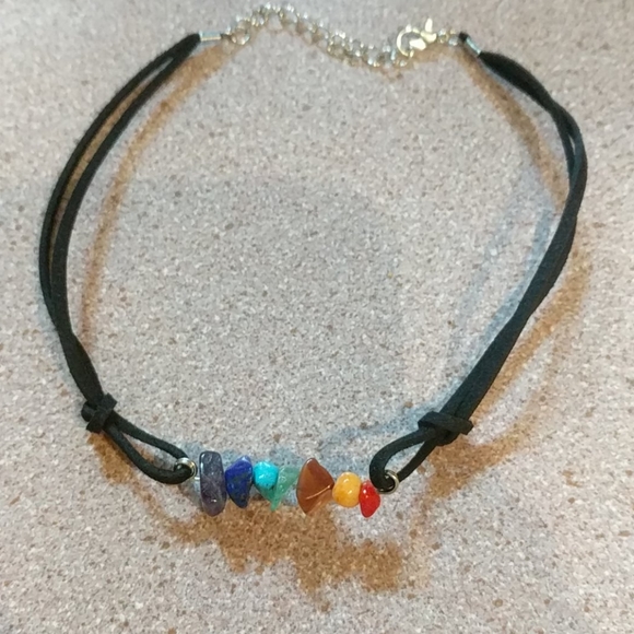 BOGO50%Choker Faux gemstone cotton thread - Picture 3 of 8